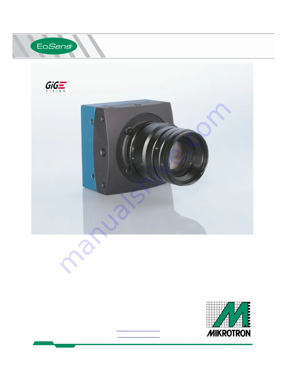 Mikrotron EOSENS GE CAMERA Manual Download Page 1