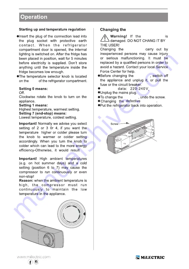 MiLECTRIC 8436546198048 User'S Operation Manual Download Page 41