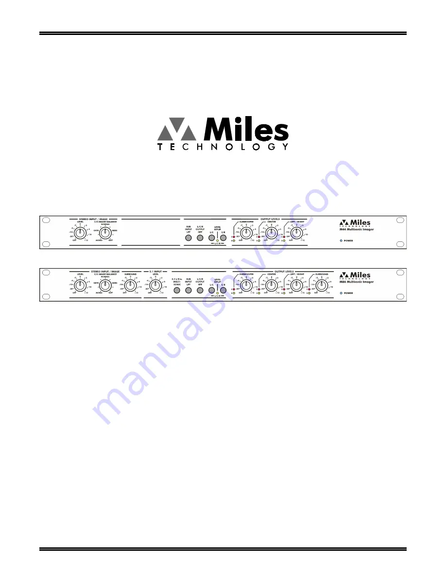 Miles Technology Multisonic M44 Operation Manual Download Page 1