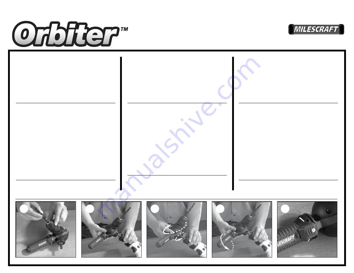 Milescraft Orbiter 1300 Quick Start Manual Download Page 1