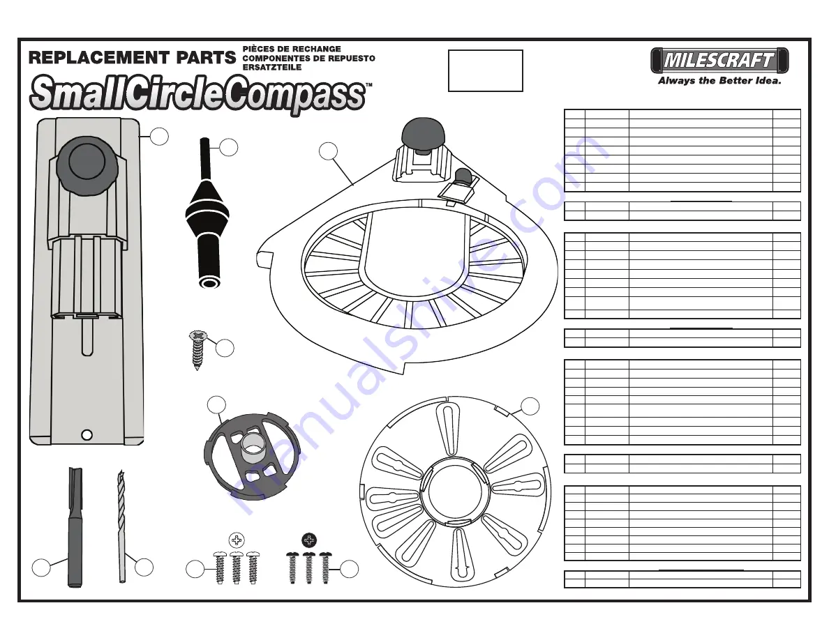 Milescraft SmallCircleCompass 1210 Instruction Manual Download Page 10