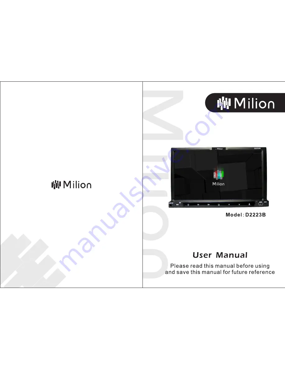 Milion D2223B User Manual Download Page 1