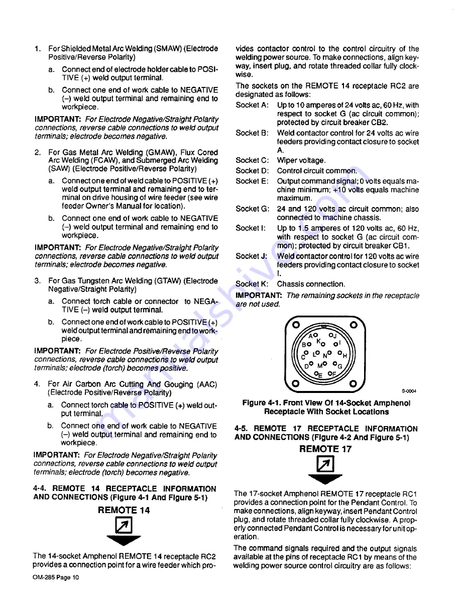 Miller ARC PAK 350 Owner'S Manual Download Page 16