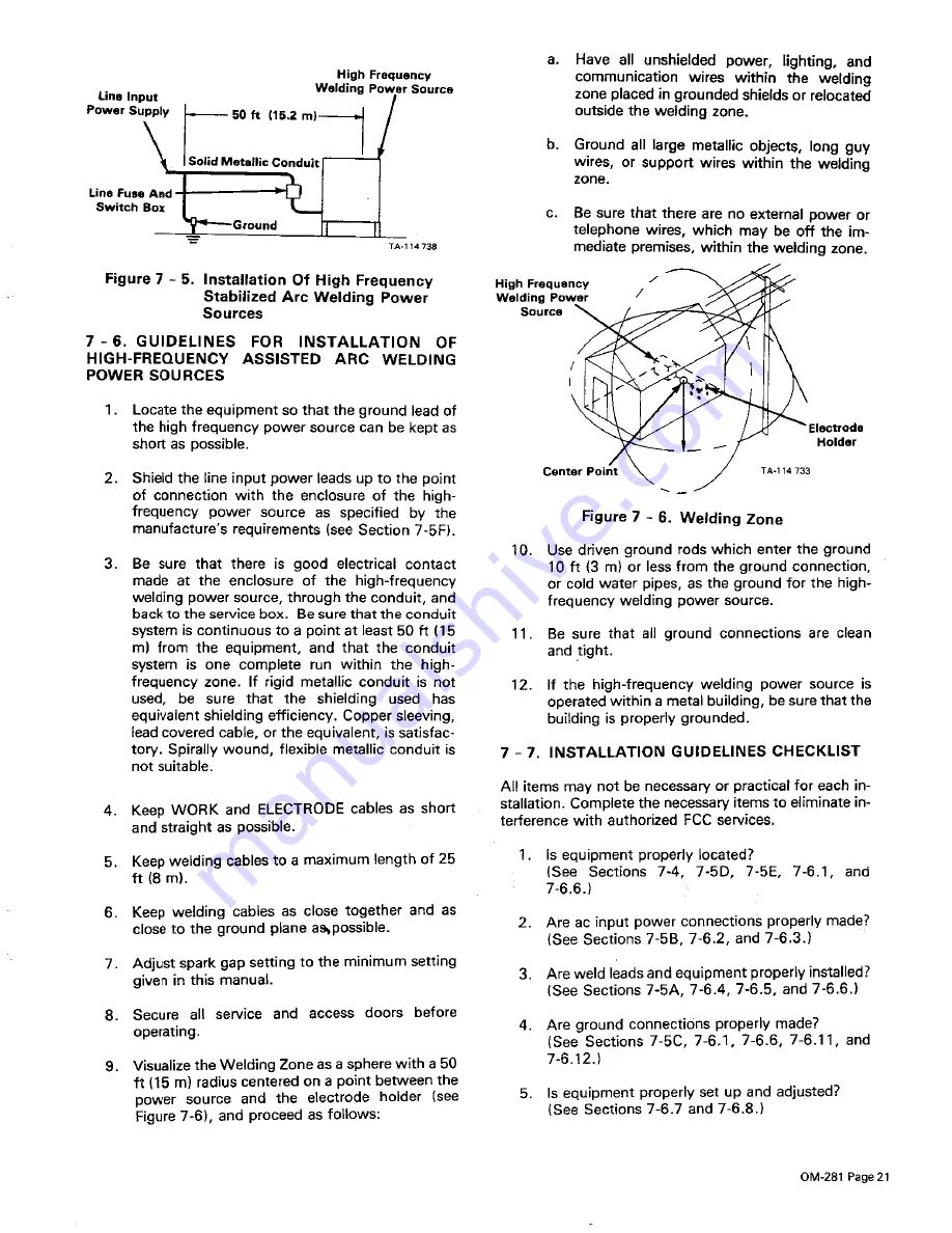 Miller AUTO ARC TIG 50A Owner'S Manual Download Page 29