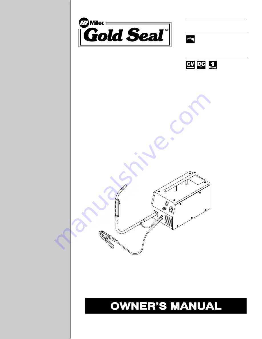 Miller Gold Seal 422 Owner'S Manual Download Page 1