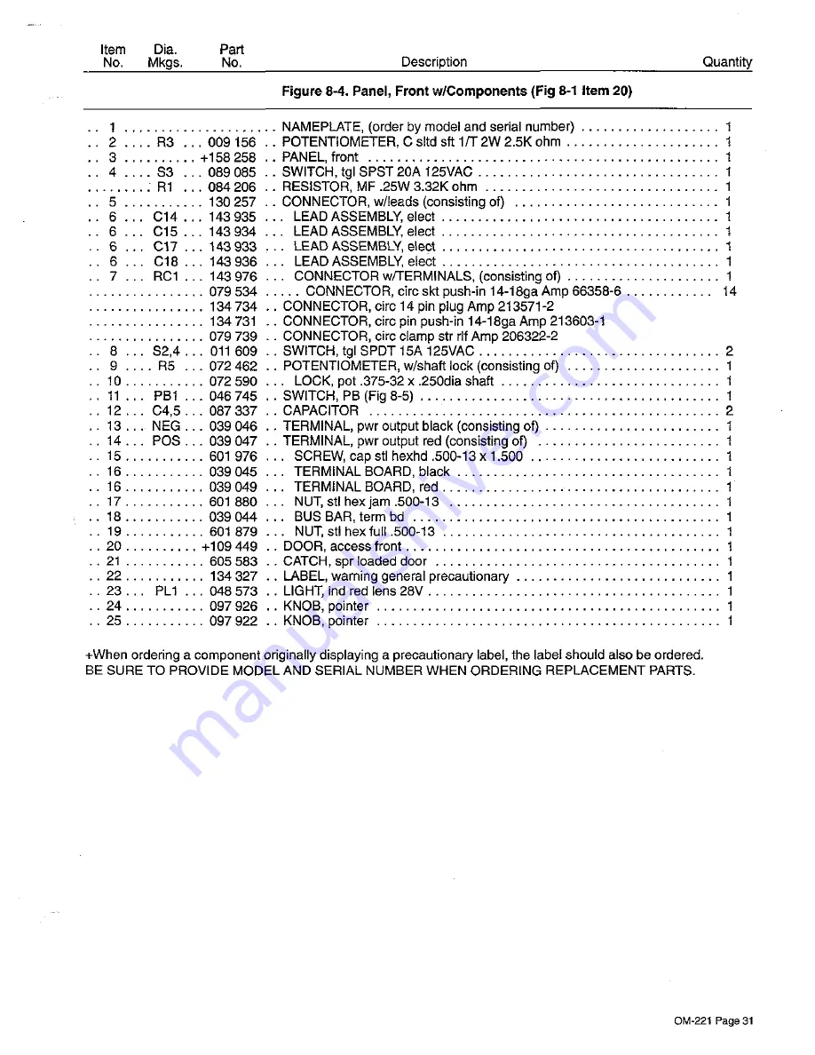 Miller Gold Star 300SS Owner'S Manual Download Page 37