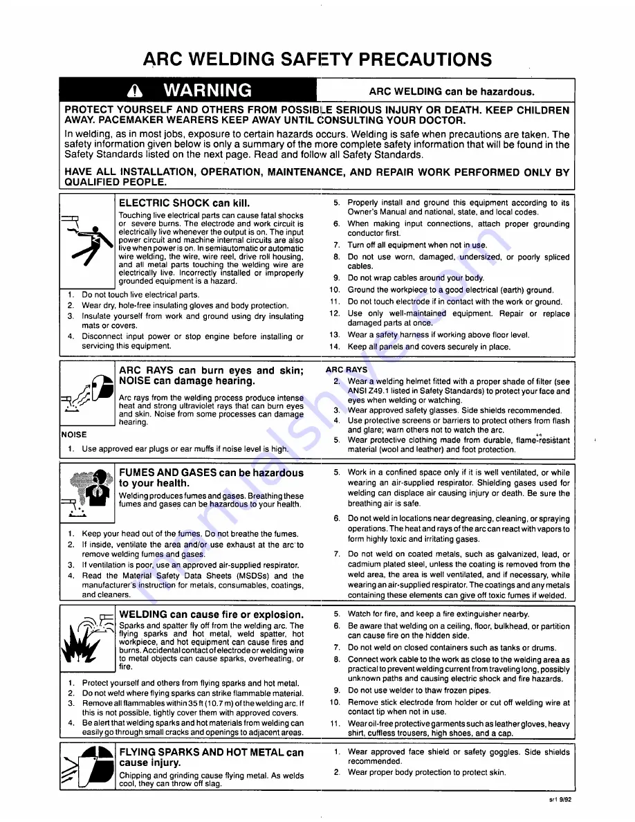 Miller Gold Star 500SSX Owner'S Manual Download Page 5