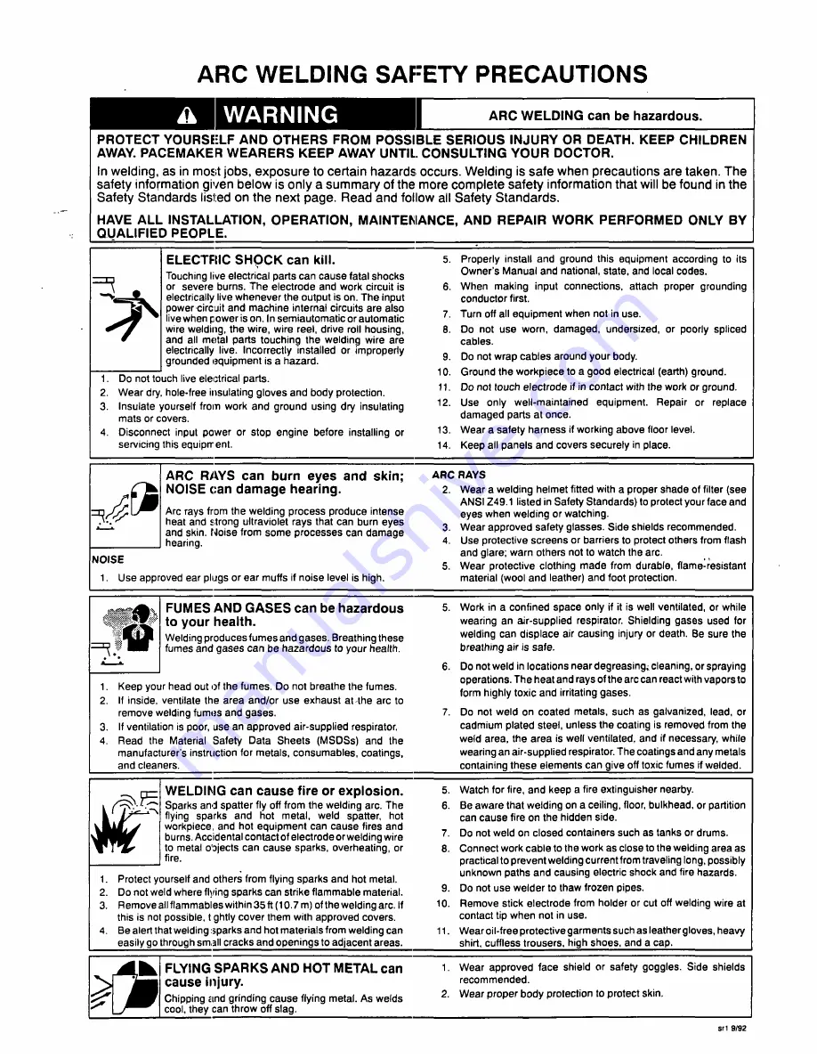 Miller Gold Star 500SSX Owner'S Manual Download Page 73