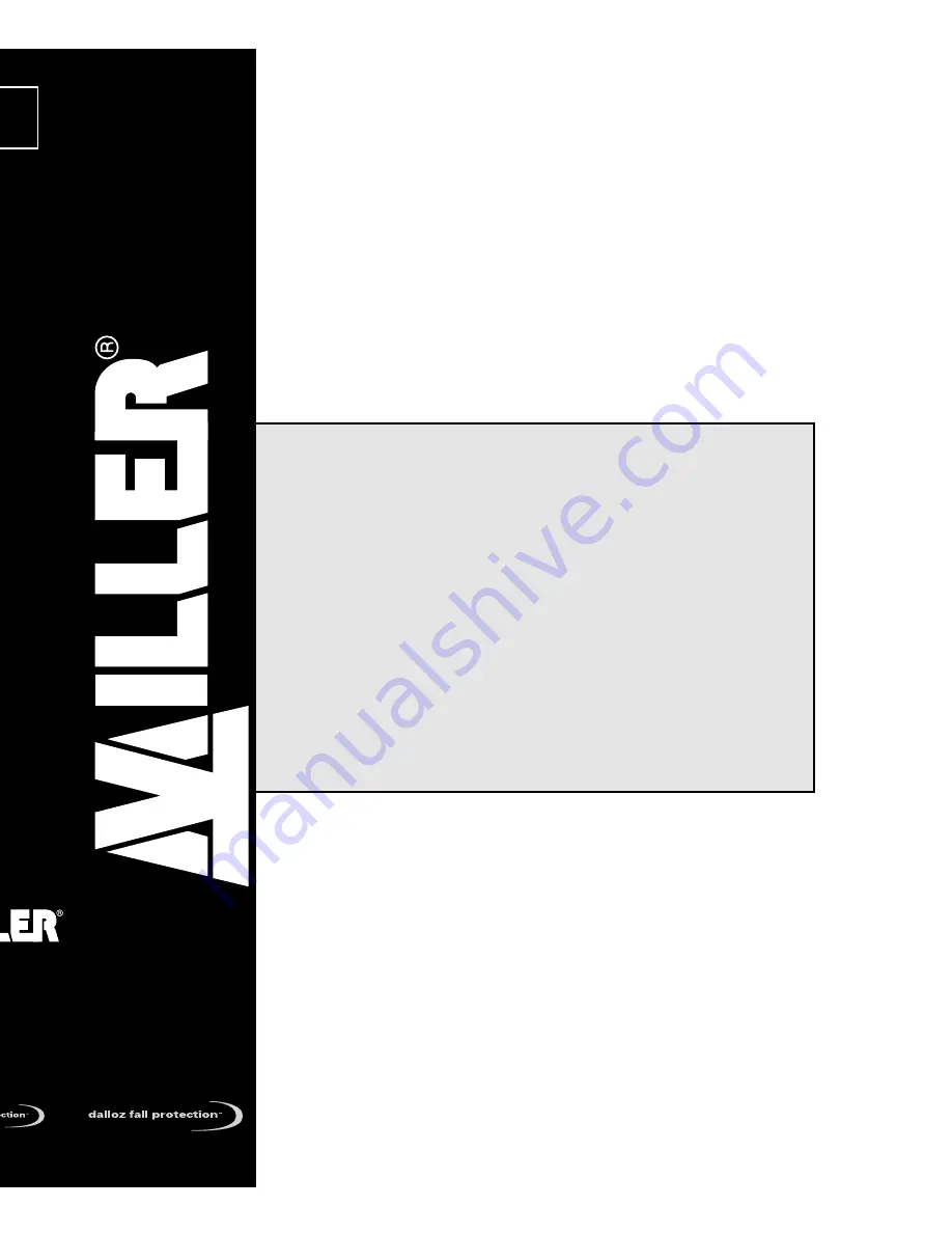 Miller MINILITE Operation And Maintenance Manual Download Page 1