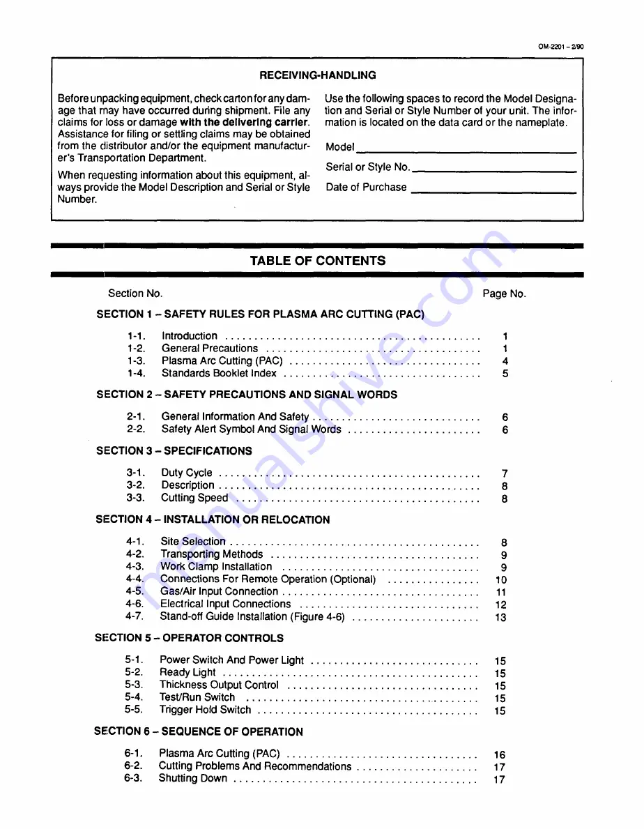 Miller SPECTRUM 750 Owner'S Manual Download Page 11