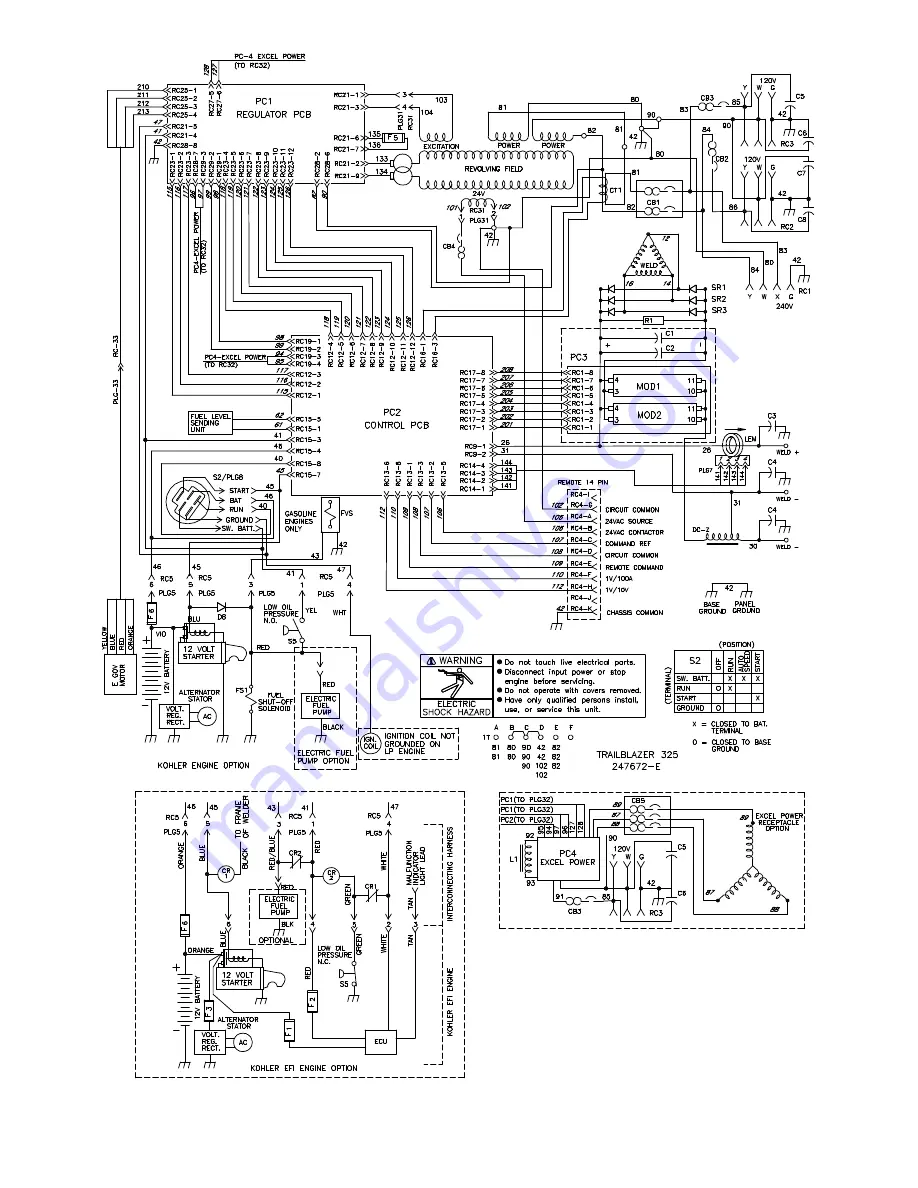 Miller Trailblazer 275 Owner'S Manual Download Page 54