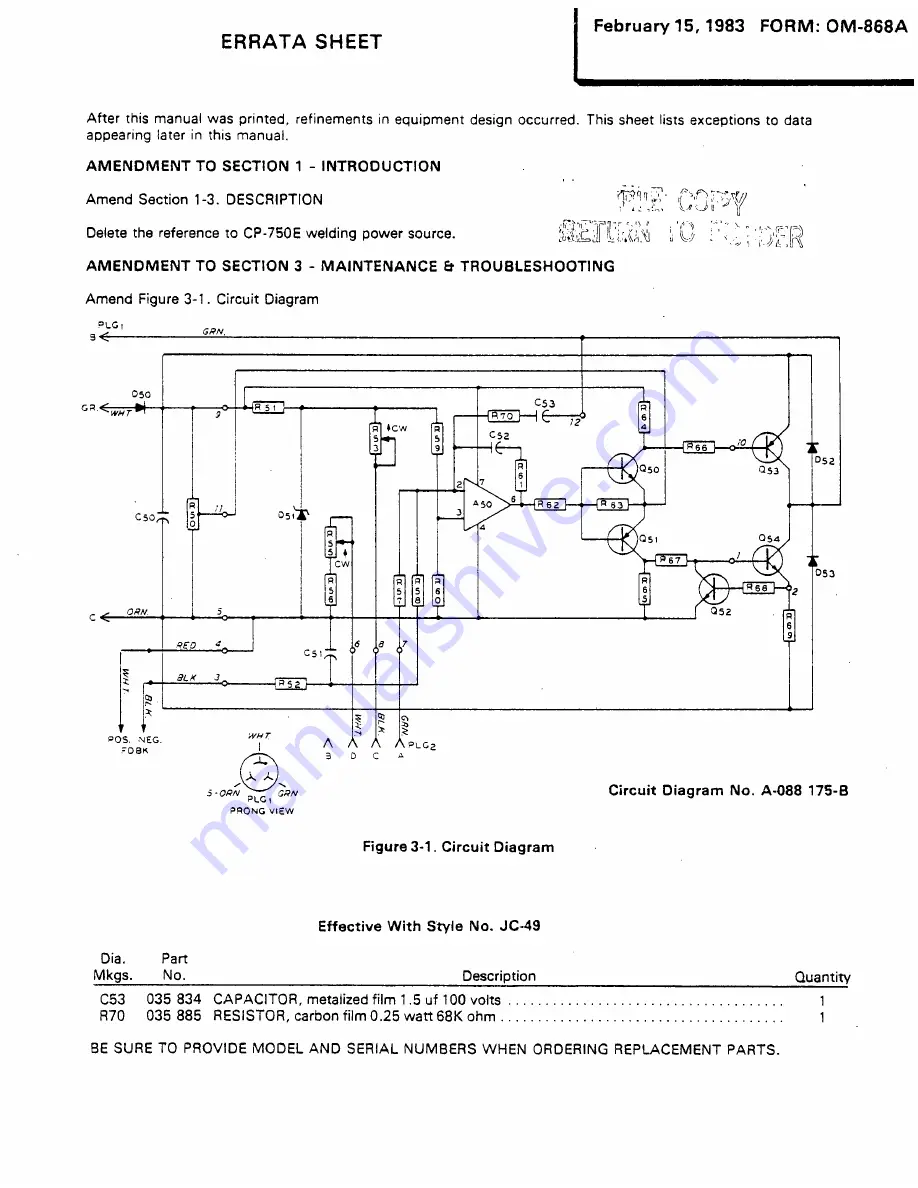 Miller VCI-1 Owner'S Manual Download Page 3