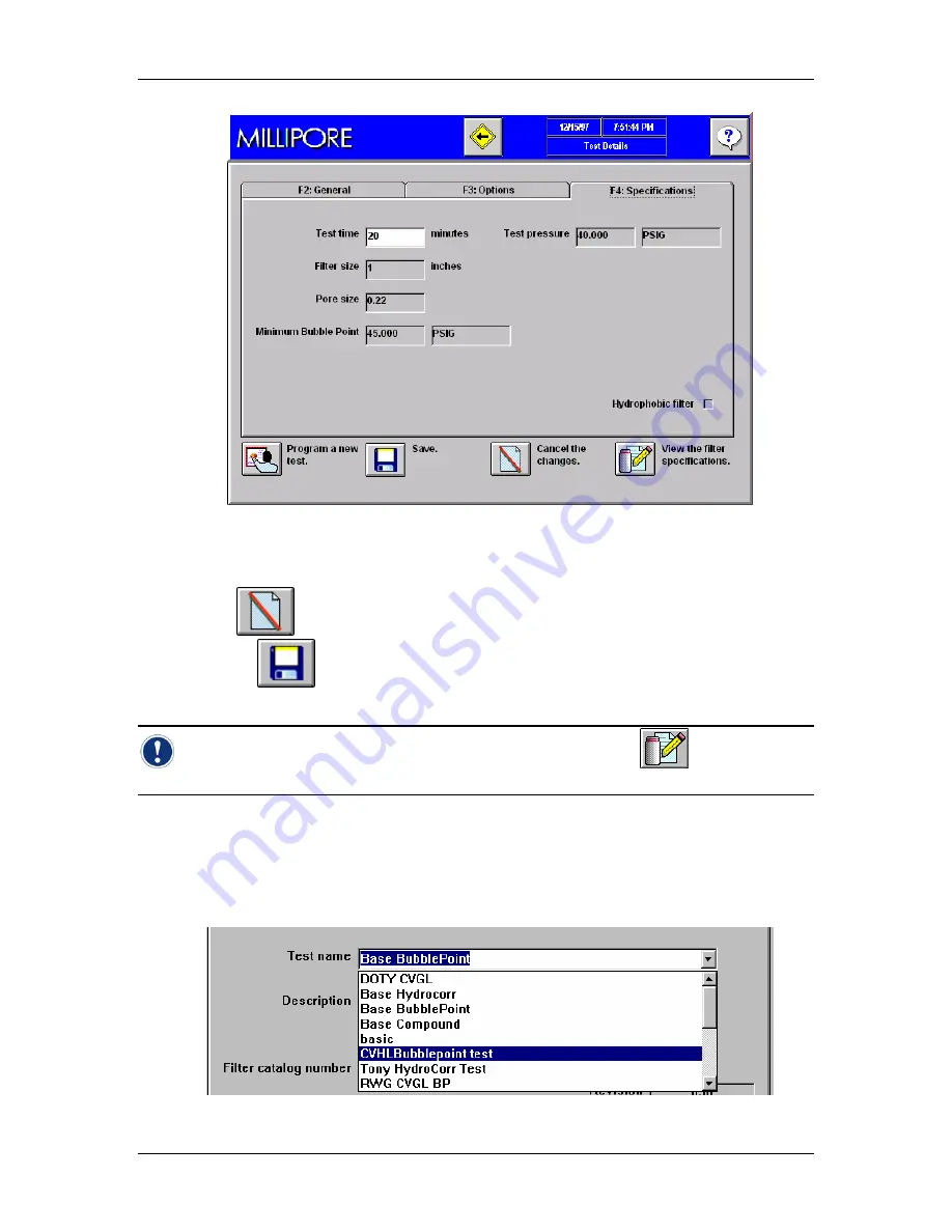 Millipore Integritest Exacta Operating And Maintenance Manual Download Page 120