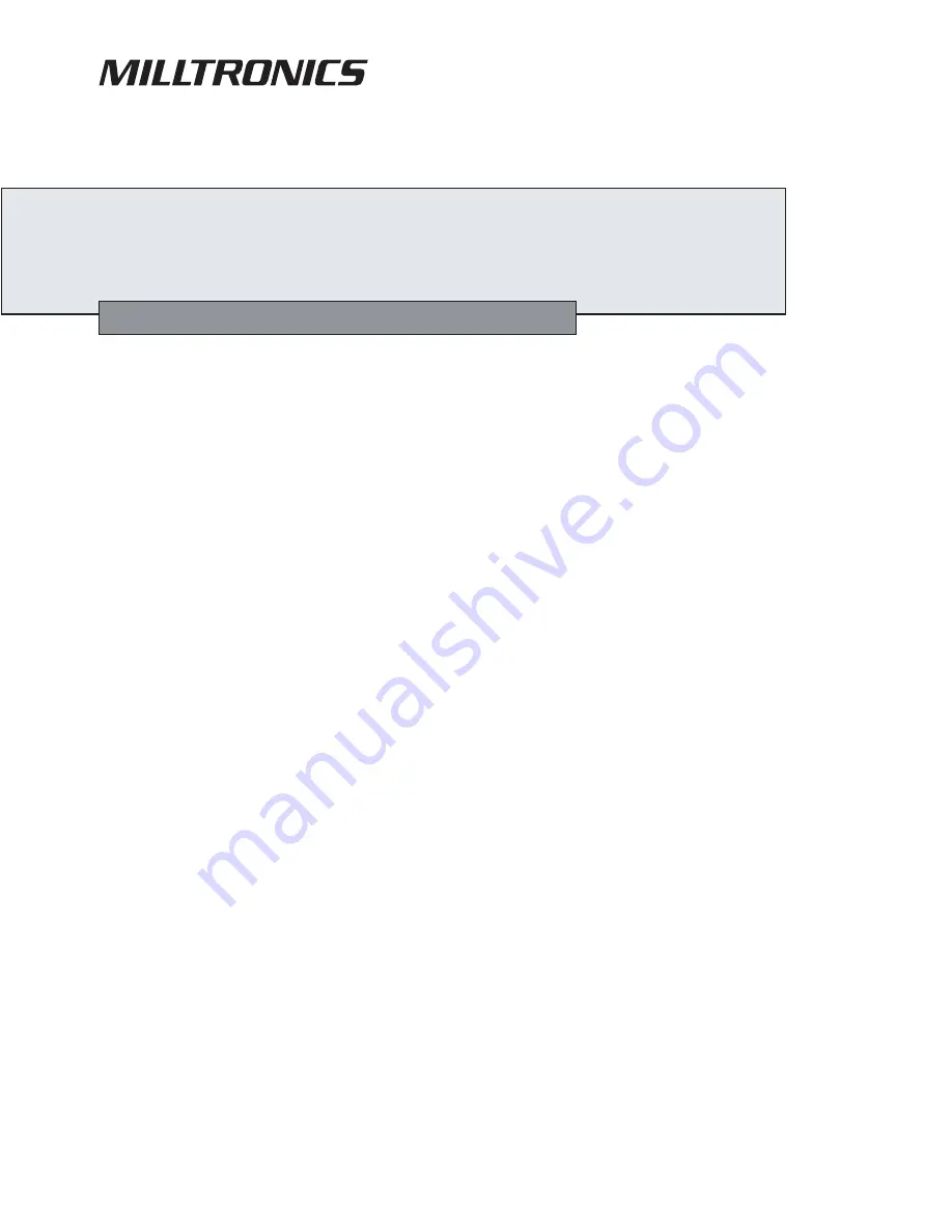 Milltronics MD-36 Instruction Manual Download Page 1