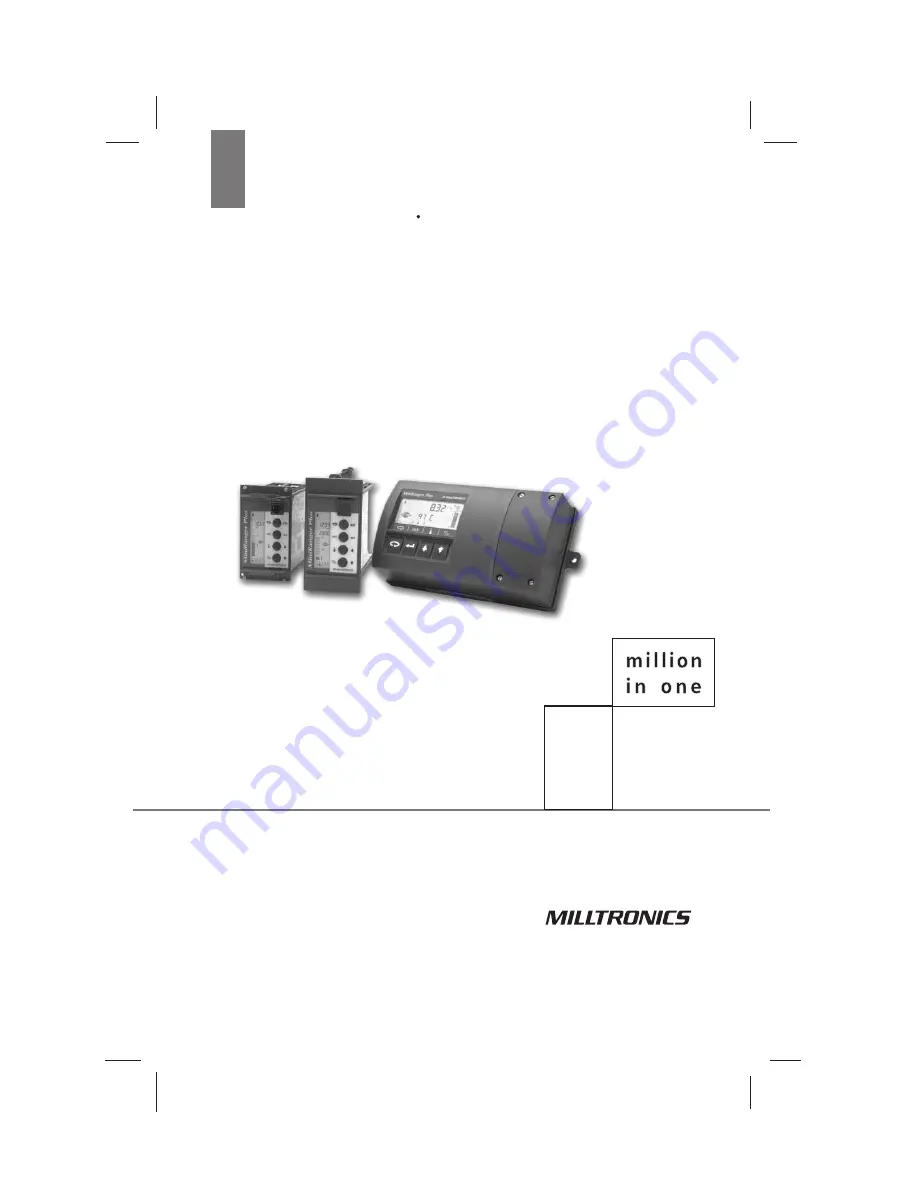 Milltronics miniranger plus Скачать руководство пользователя страница 1