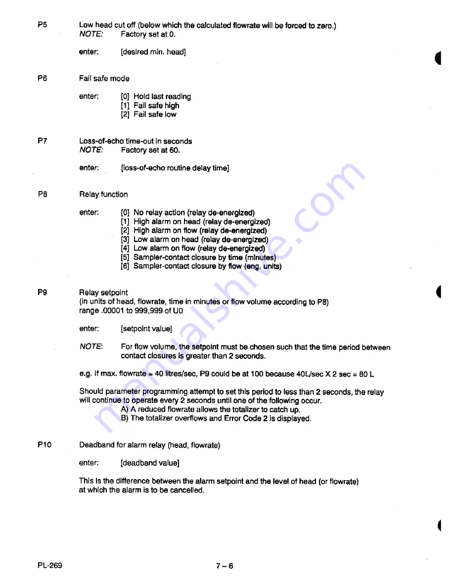 Milltronics OCM II PL-269 Instruction Manual Download Page 34