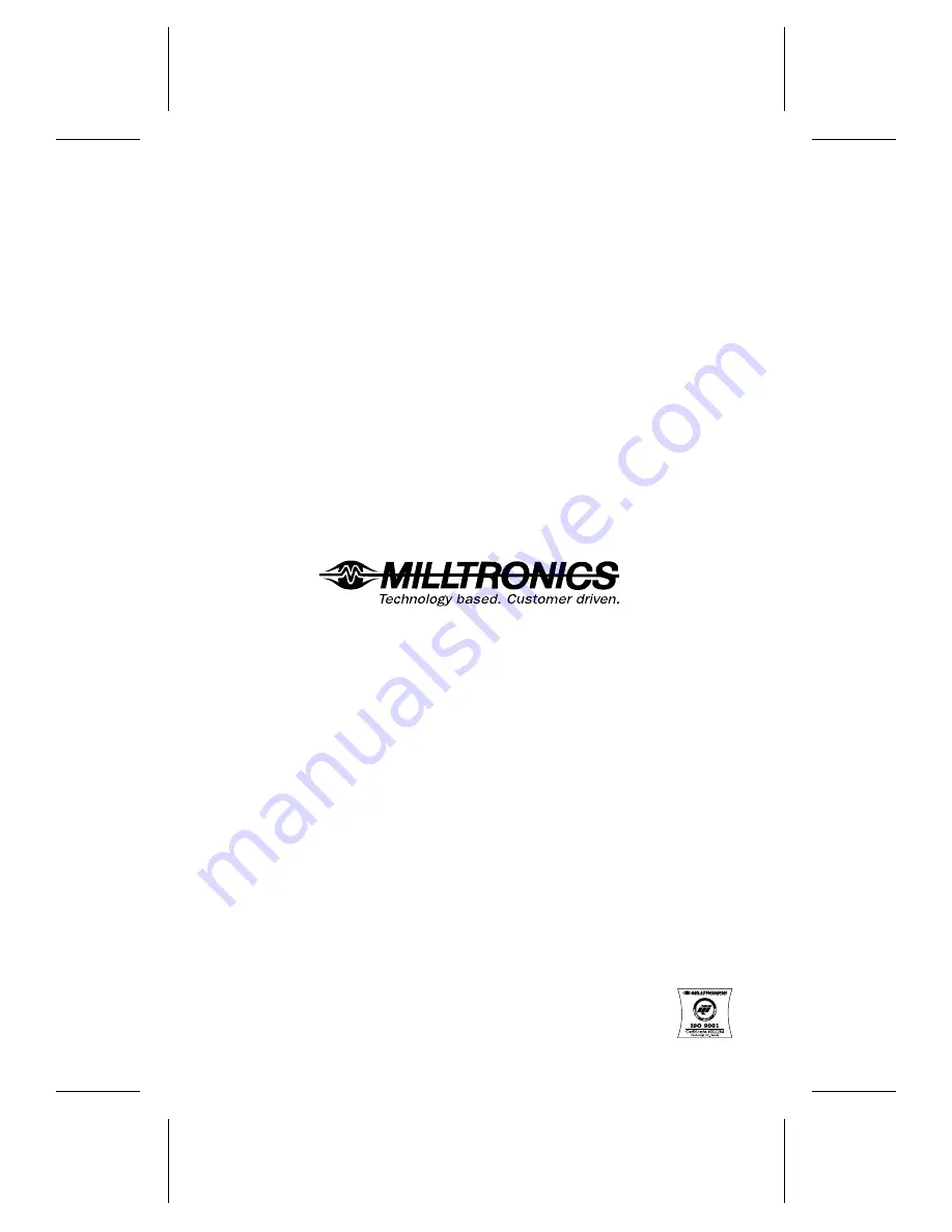 Milltronics PL-533 Instruction Manual Download Page 2