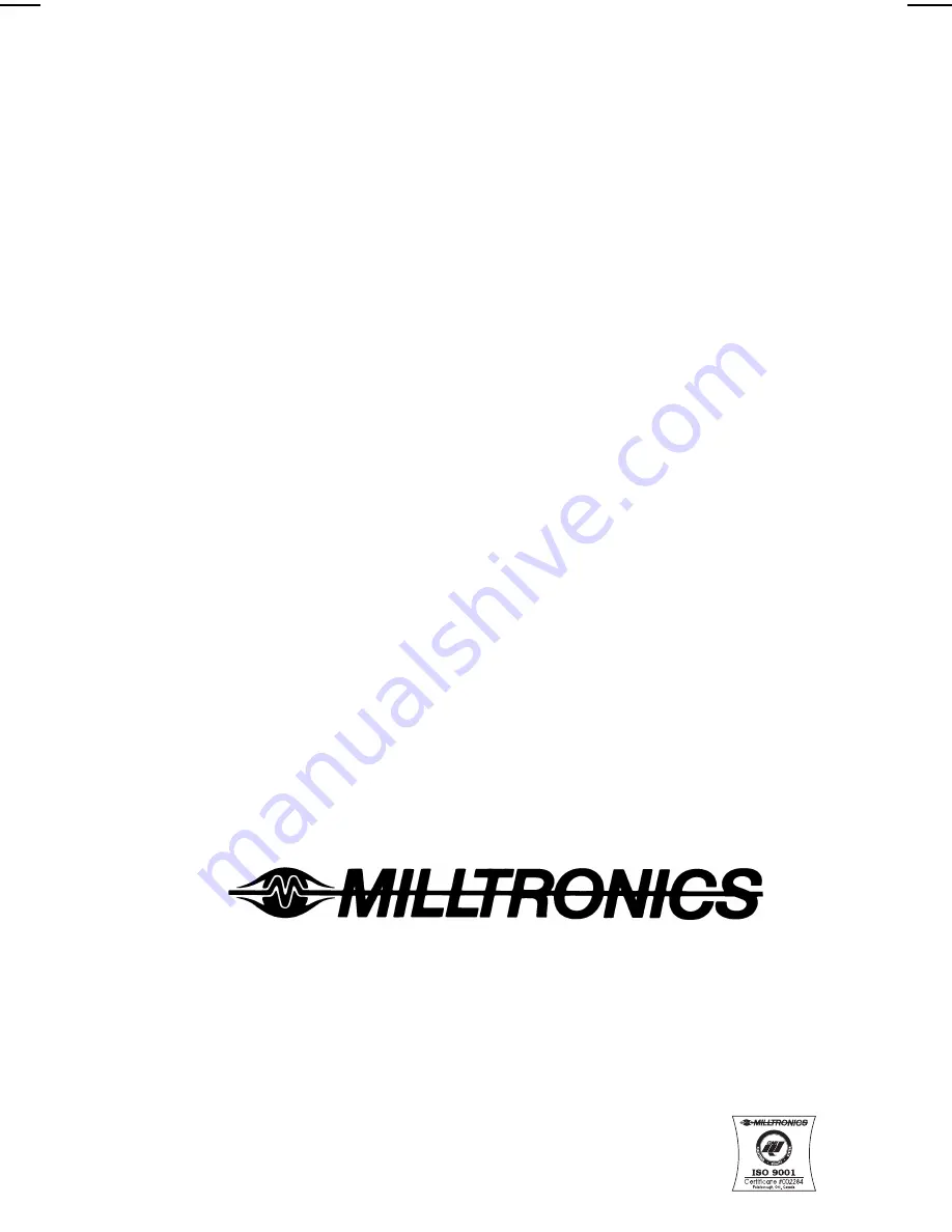 Milltronics ST-100 SERIES Instruction Manual Download Page 1