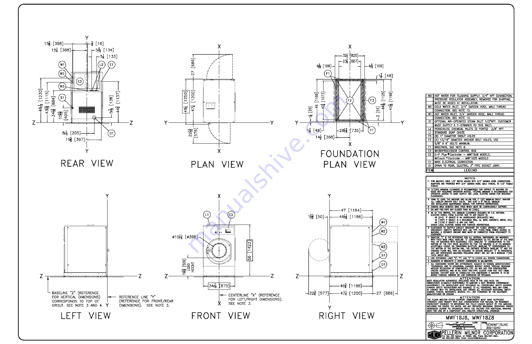 Milnor MWF18J8 Installation Manual Download Page 35