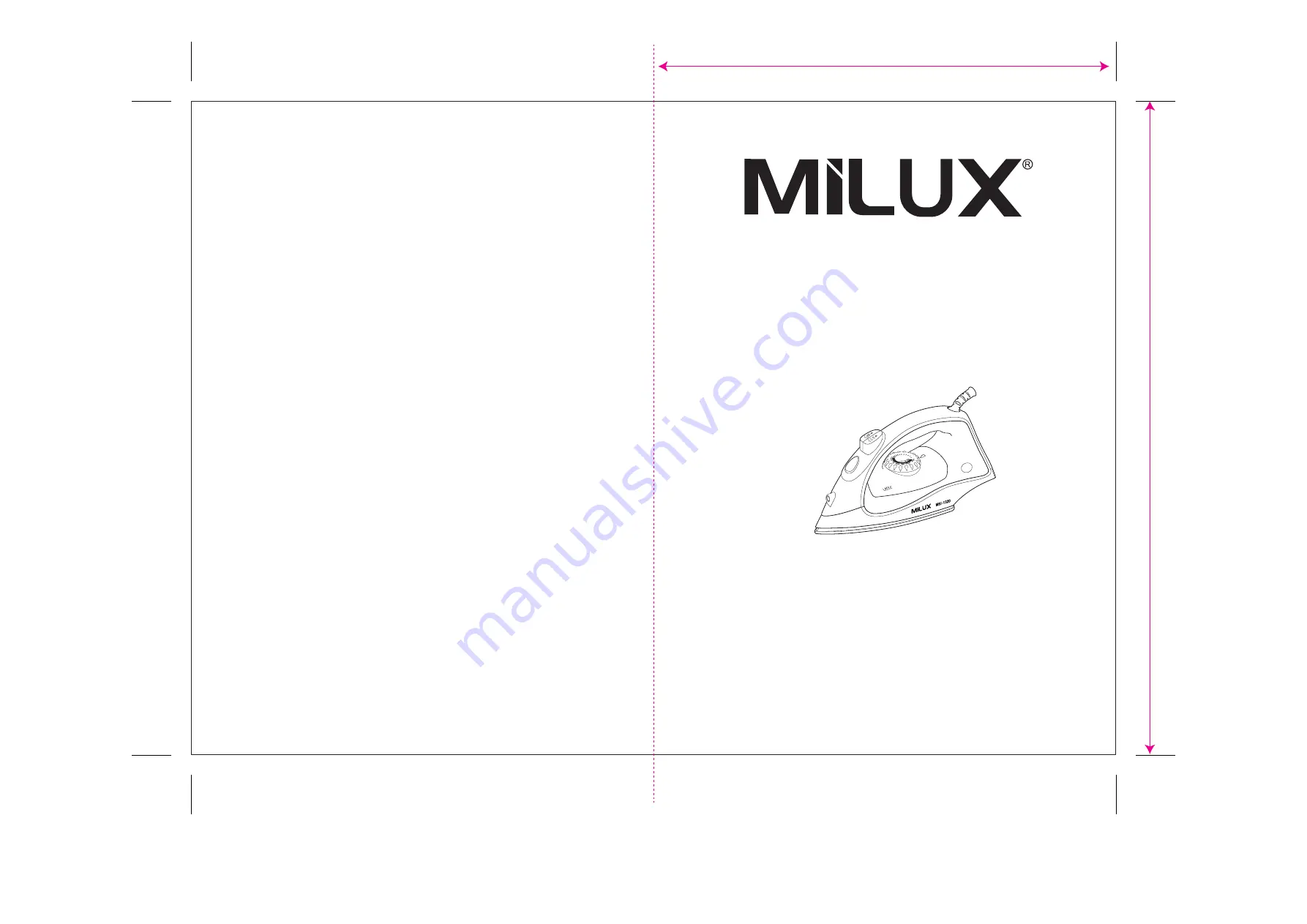 MILUX MSI-1320 Instruction Manual Download Page 1