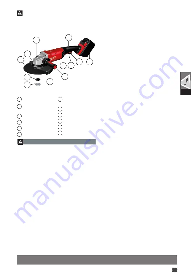 Milwaukee M18 FLAG230XPDB Original Instructions Manual Download Page 61