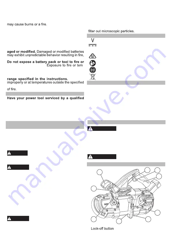 Milwaukee M18 FUEL FBS85 Operator'S Manual Download Page 4