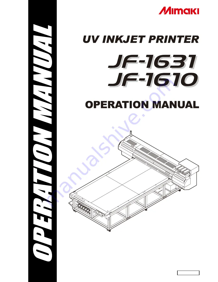 MIMAKI JF-1610 Operation Manual Download Page 1