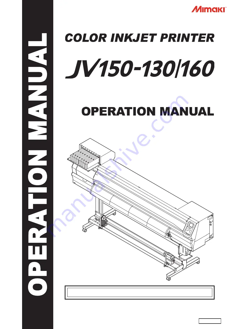 MIMAKI JV130 Скачать руководство пользователя страница 1