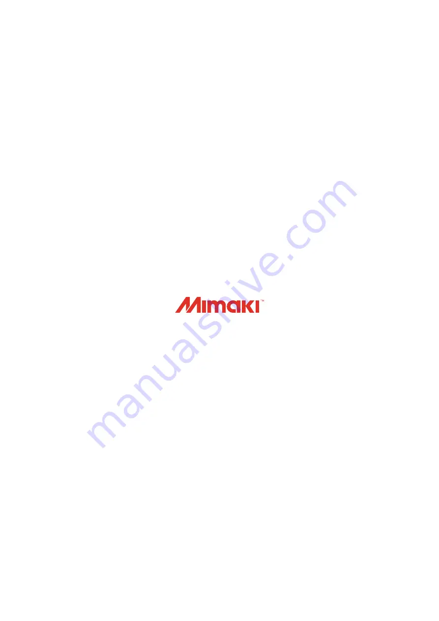 MIMAKI TX300P-1800 Care And Maintenance Download Page 16