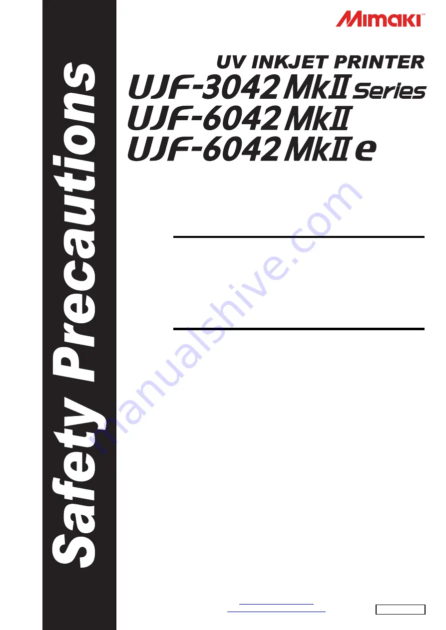 MIMAKI UJF-3042 MkII Manual Download Page 1