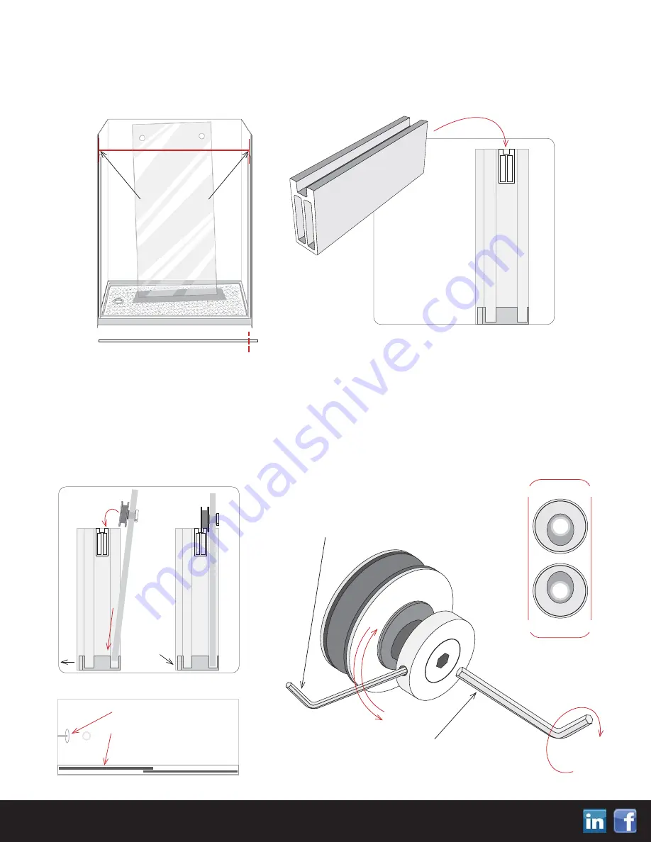 Mincey Marble Manufacturing Arezzo Bypass Barn Door Installation Instructions Manual Download Page 6