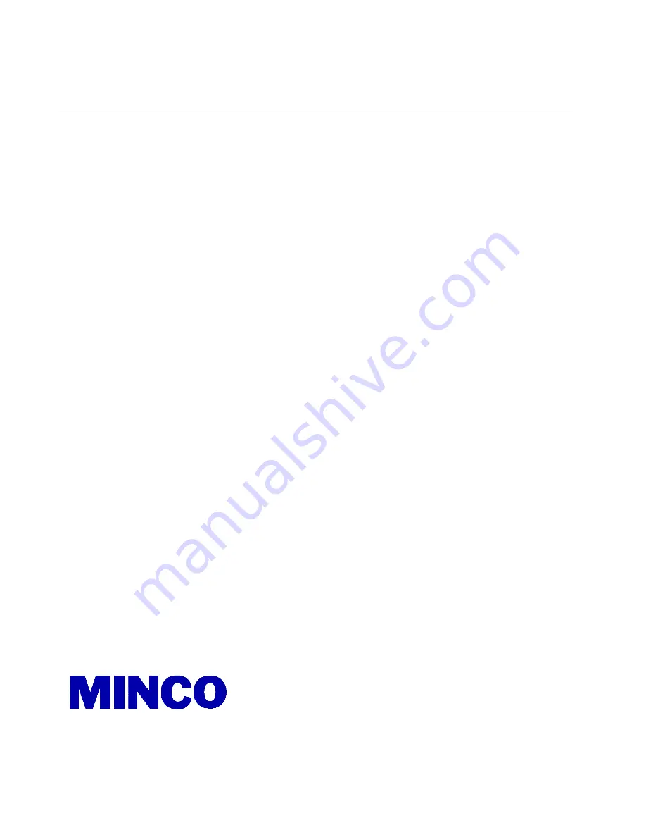 Minco TI108FX1B6C Operating Instructions Download Page 1