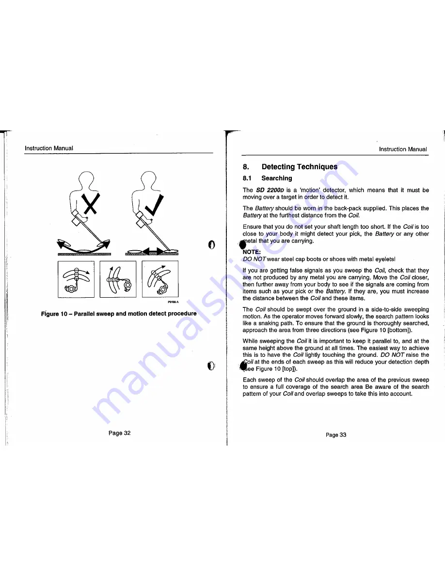 Minelab SD 2200D Instruction Manual Download Page 18