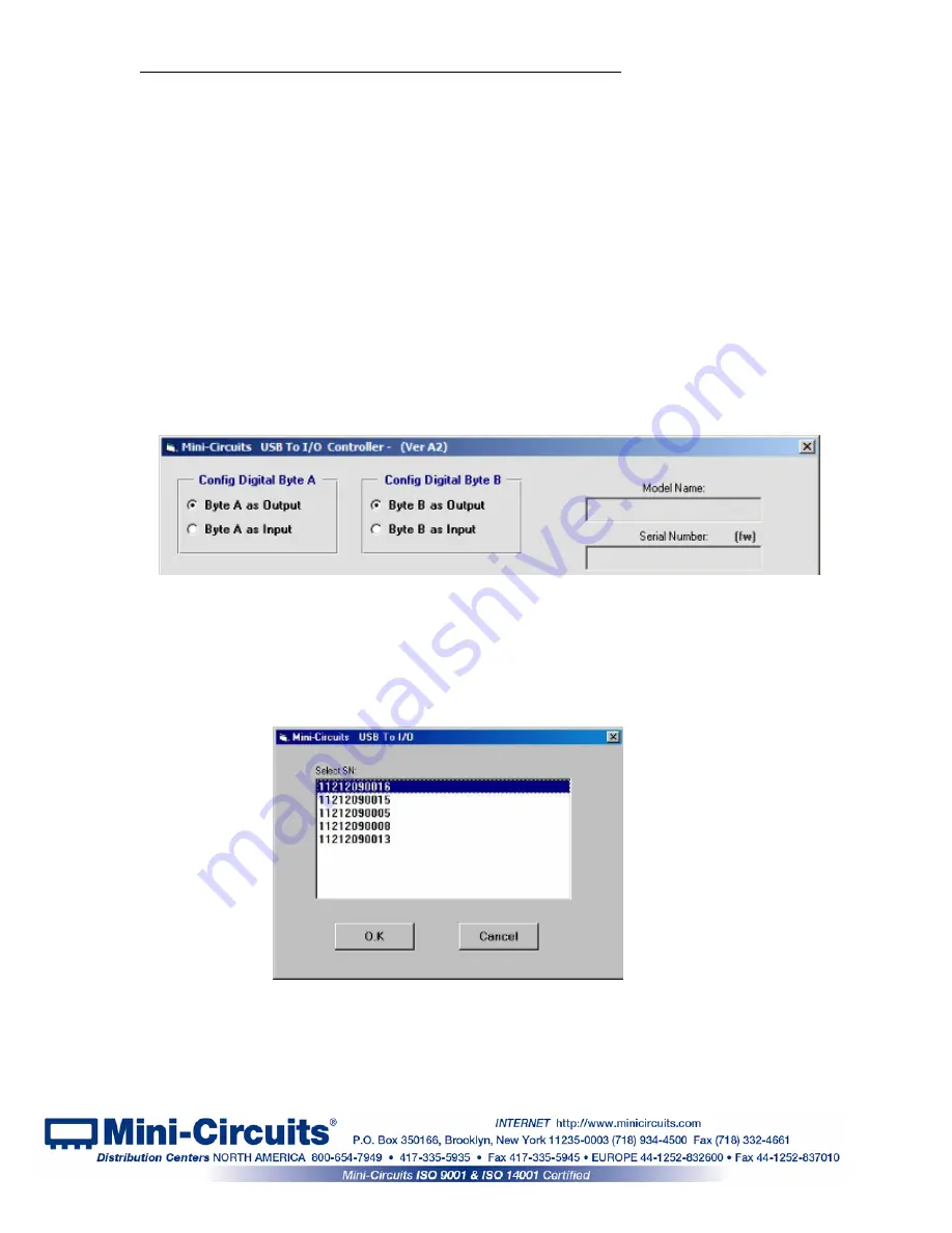 Mini-Circuits USB-I/O-16D8R User & Programming Manual Download Page 15