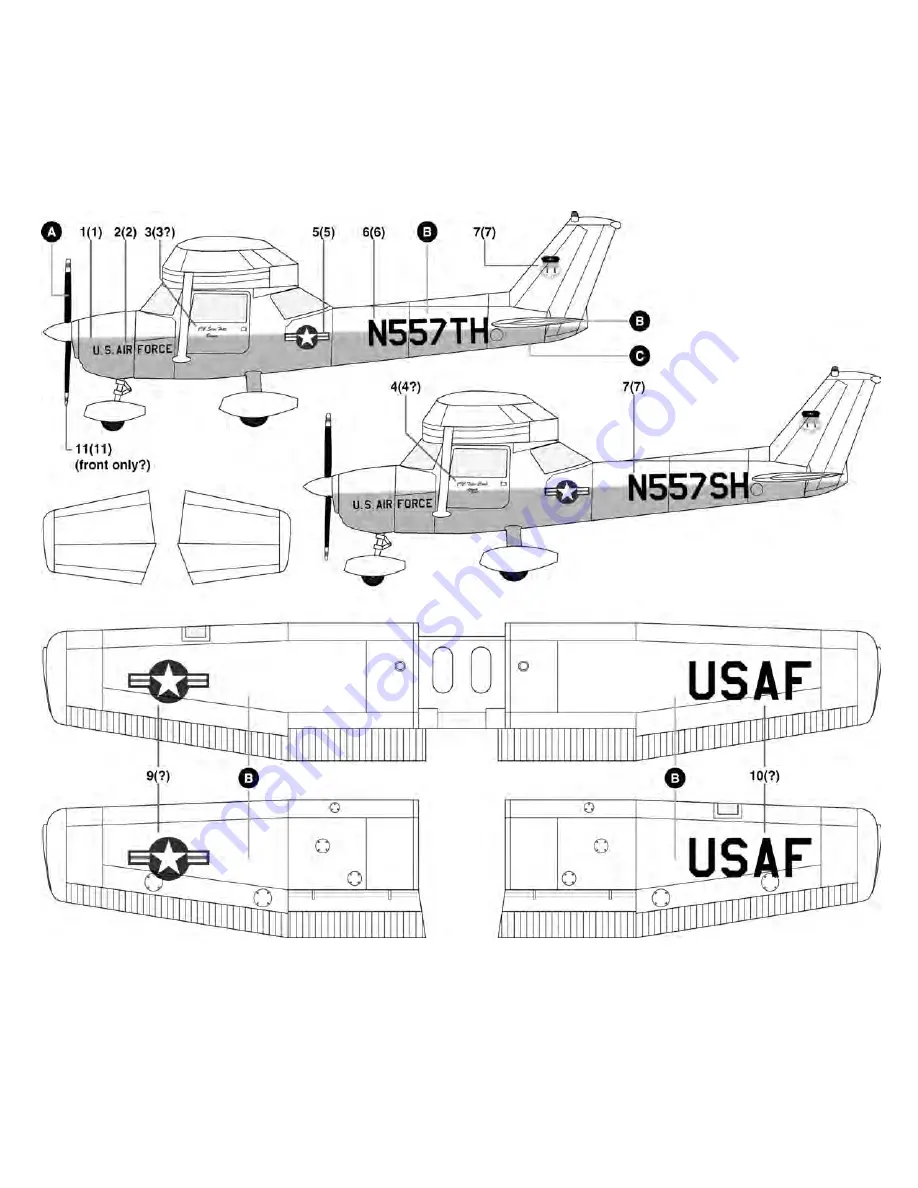 Minicraft Models USAF T-51A Скачать руководство пользователя страница 5