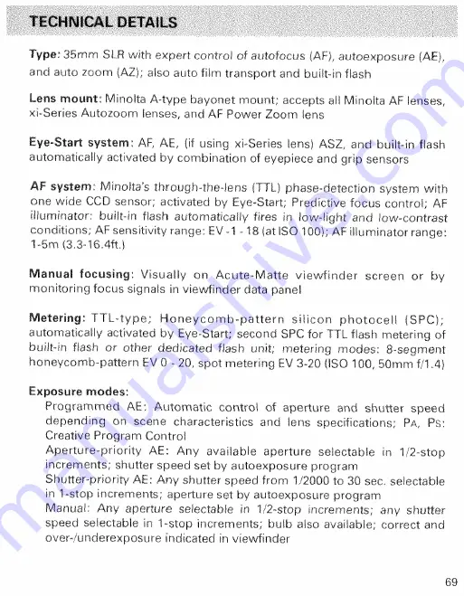 Minolta 5XI 2 Manual Download Page 31