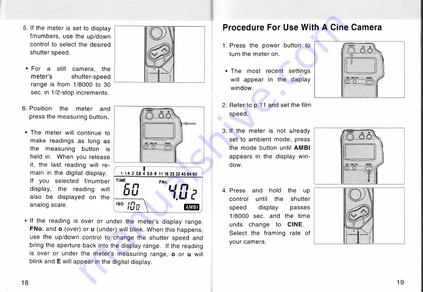 Minolta Auto Meter IV F Instruction Manual Download Page 11