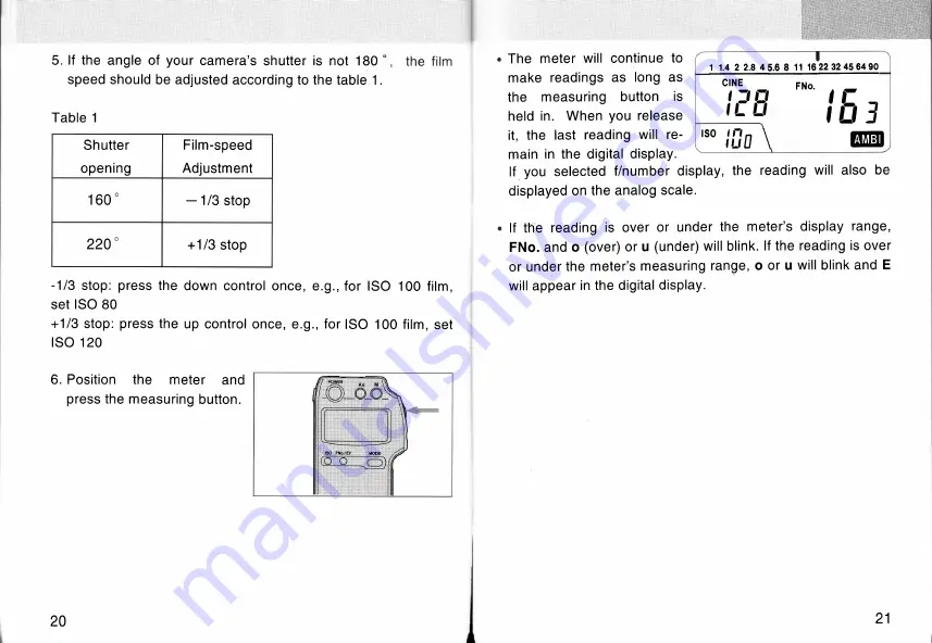 Minolta Auto Meter IV F Instruction Manual Download Page 12