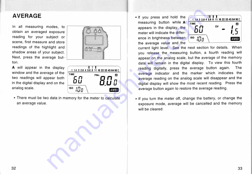 Minolta Auto Meter IV F Instruction Manual Download Page 18