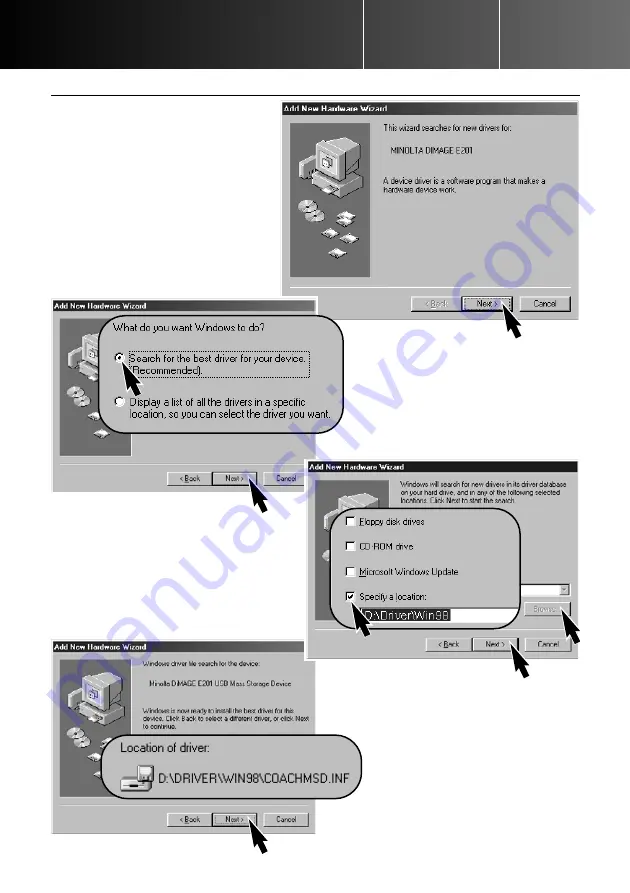 Minolta DiMAGE E201 (Swedish) Bruksanvisning Download Page 82