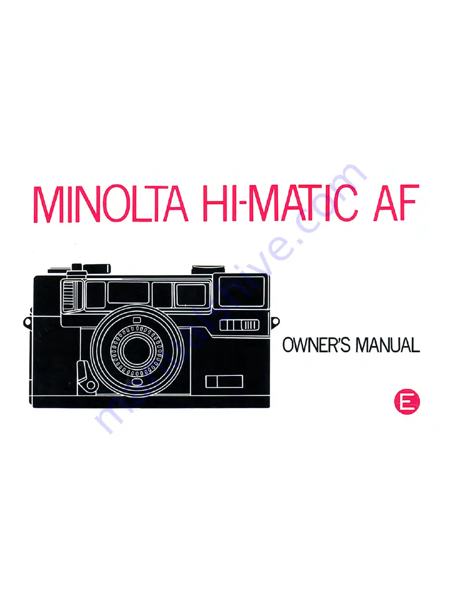 Minolta HI-Matic AF Скачать руководство пользователя страница 2