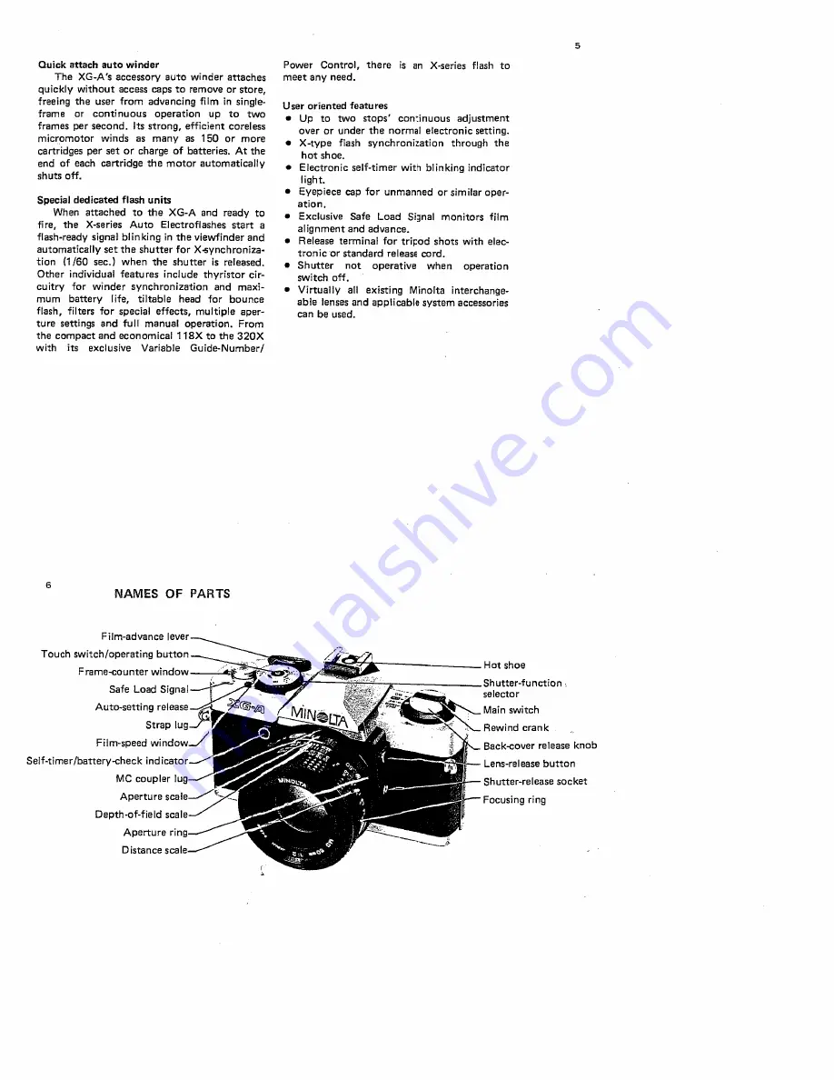 Minolta XG-A Скачать руководство пользователя страница 4