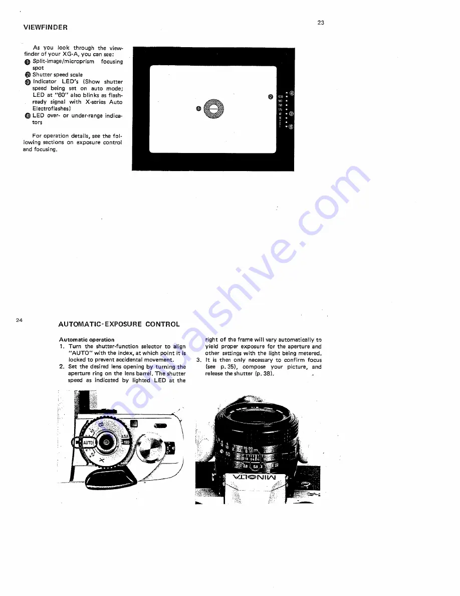 Minolta XG-A Скачать руководство пользователя страница 13