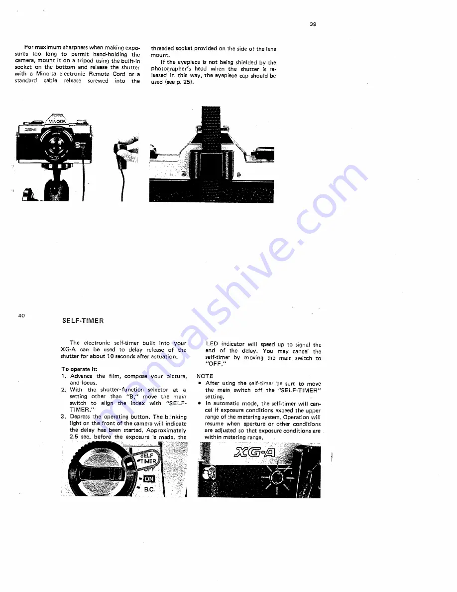 Minolta XG-A Скачать руководство пользователя страница 21