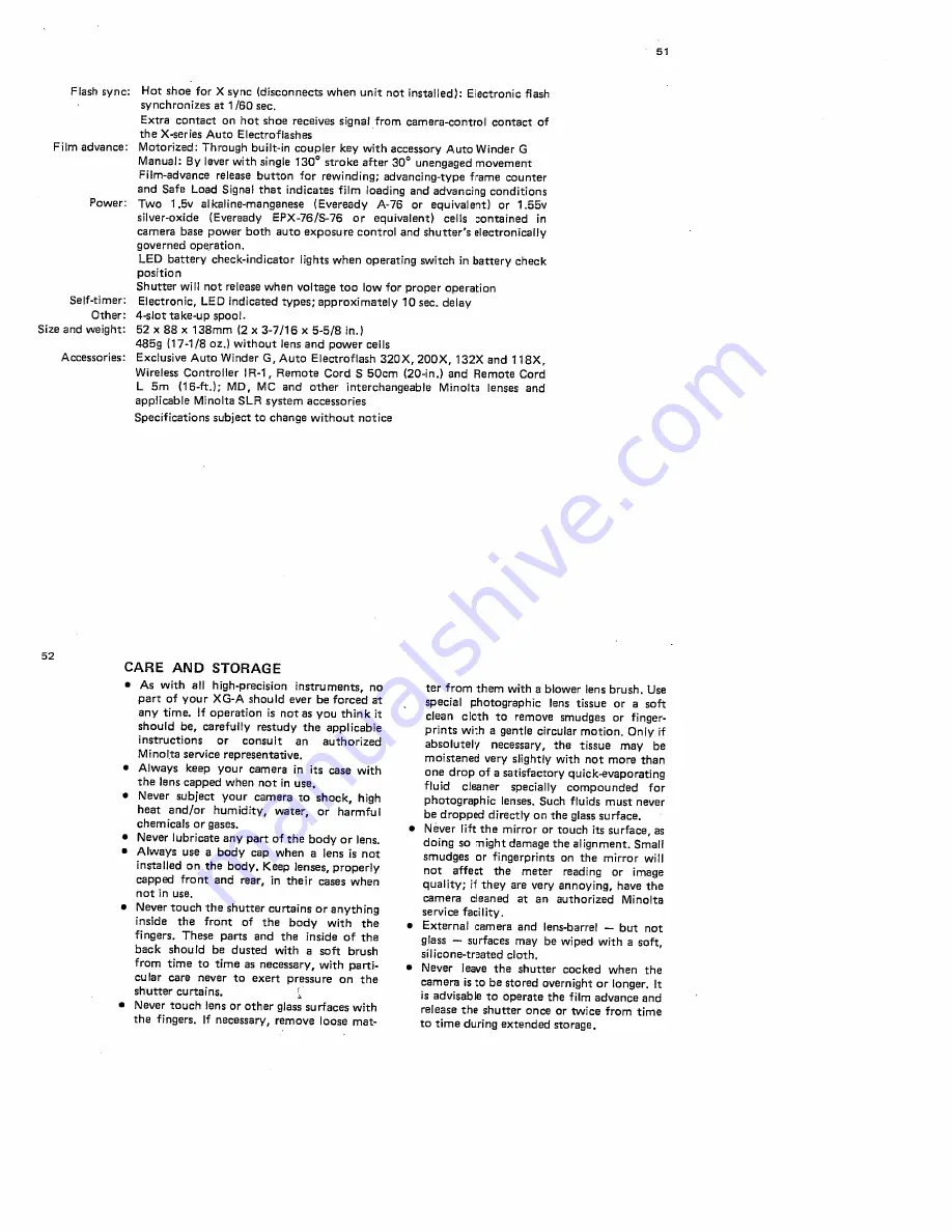 Minolta XG-A Owner'S Manual Download Page 27