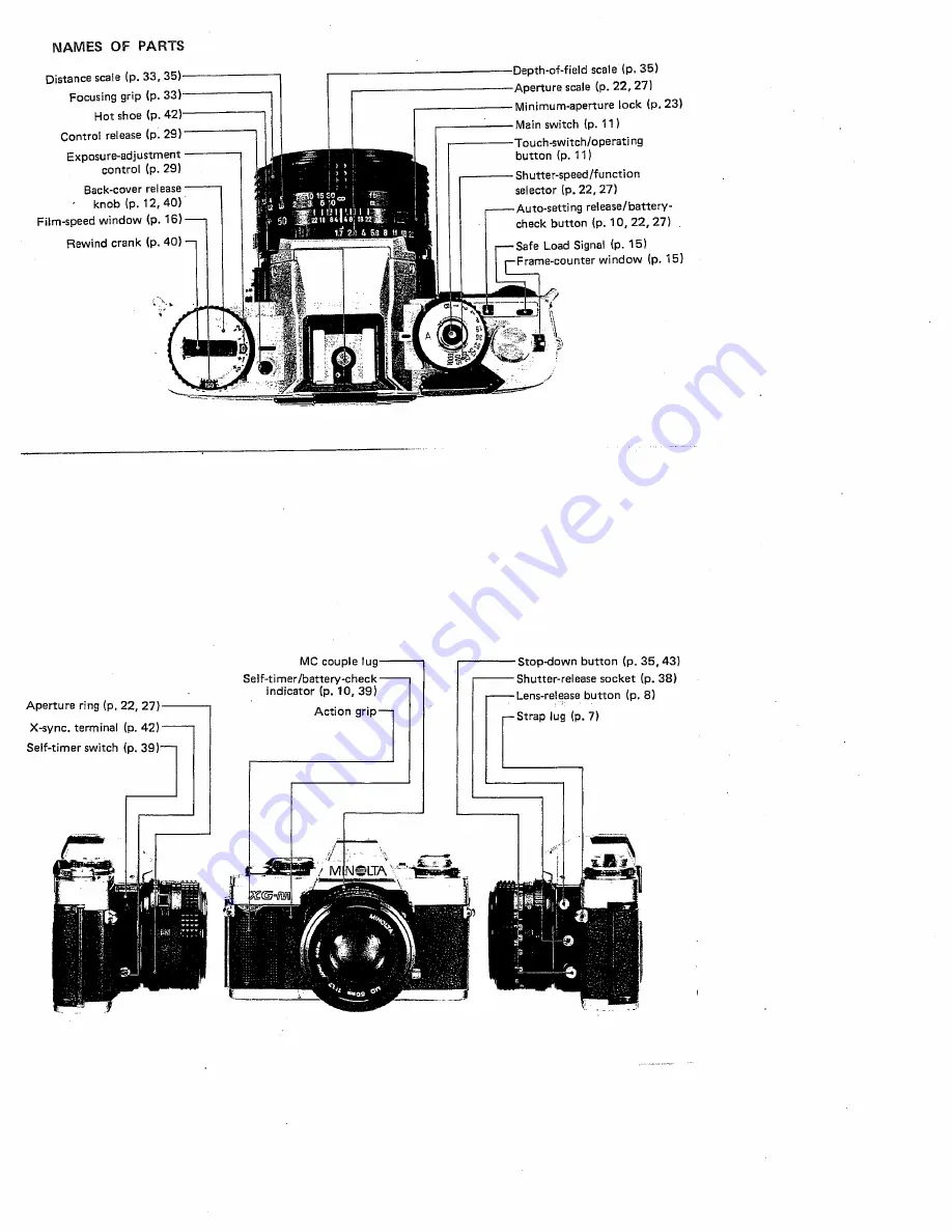 Minolta XG-M Скачать руководство пользователя страница 2