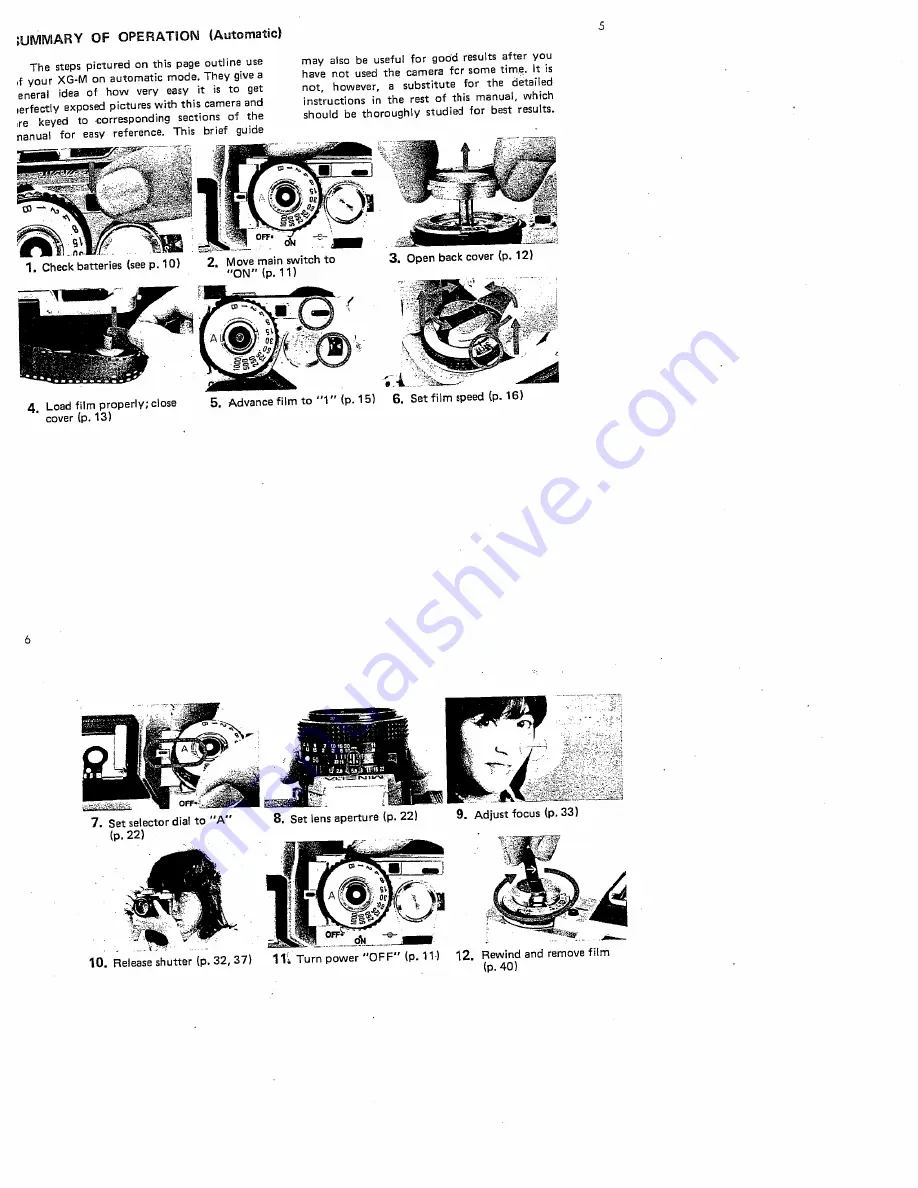 Minolta XG-M Instruction Manual Download Page 5