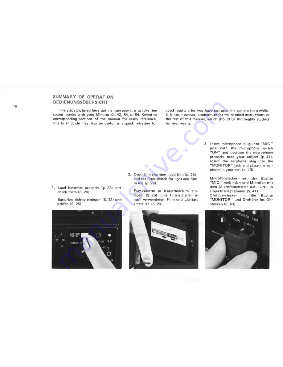 Minolta XL-Sound 42 Owner'S Manual Download Page 20