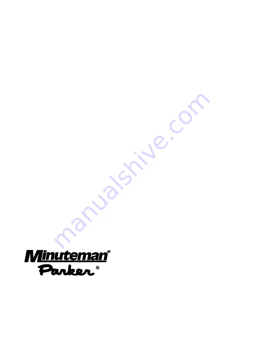 Minuteman HC8880K HC8880KHC9408H Operation Service Parts Care Download Page 16