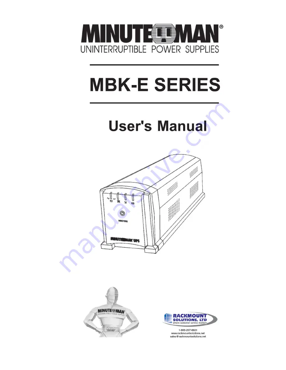 Minuteman MBK-E SERIES Скачать руководство пользователя страница 1